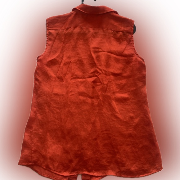 Sleeveless Orange Shirt - Picture 3 of 3